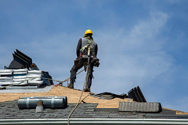 Professional Roofing technician working in Brunswick, ME